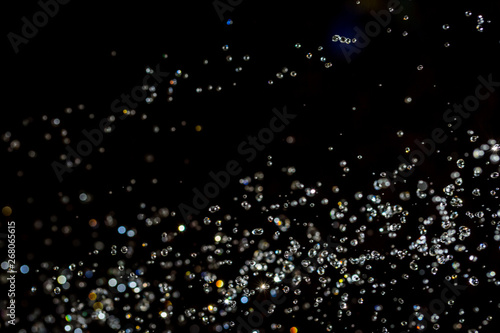 Abstract bokeh texture on black