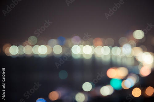 Vintage Blurred of bokeh city at night © pandaclub23