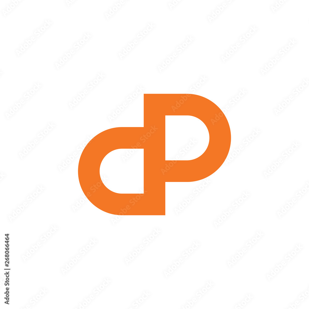 letter dp simple infinity line logo vector letter dp simple infinity line logo vector