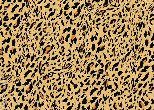Leopard skin pattern design. Leopard print vector illustration background. Wildlife fur skin design illustration for print, web, home decor, fashion, surface, graphic design