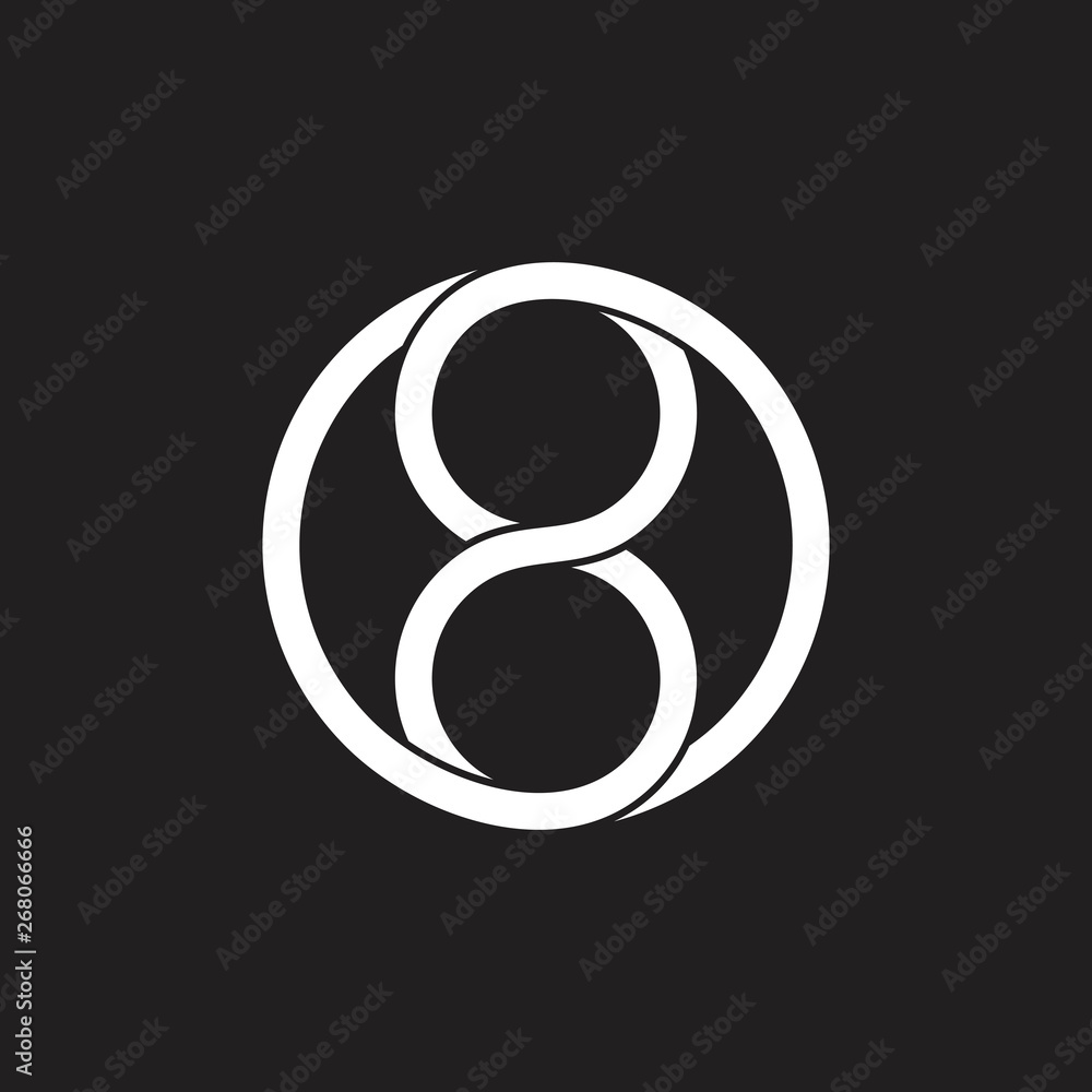 infinity circle overlapping line logo vector infinity circle overlapping line logo vector