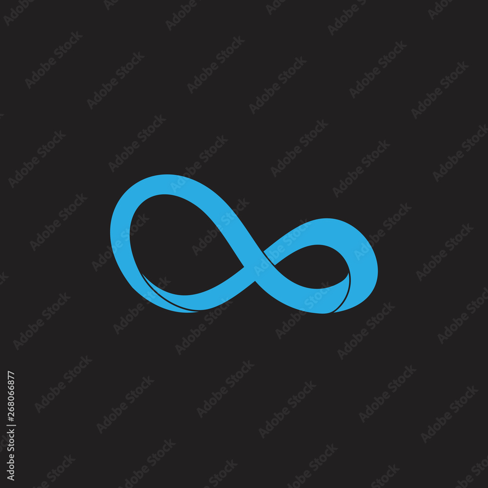 simple infinity lines flat 3d abstract motion logo vector simple infinity lines flat 3d abstract motion logo vector