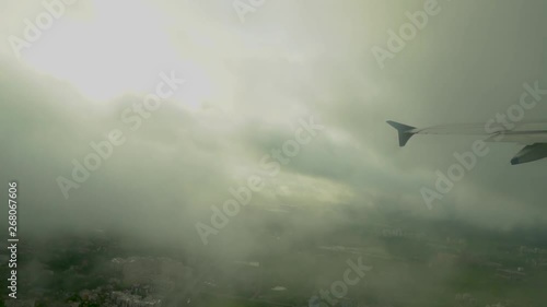 View from Airplane - inside a passenger aeoplane while take off photo