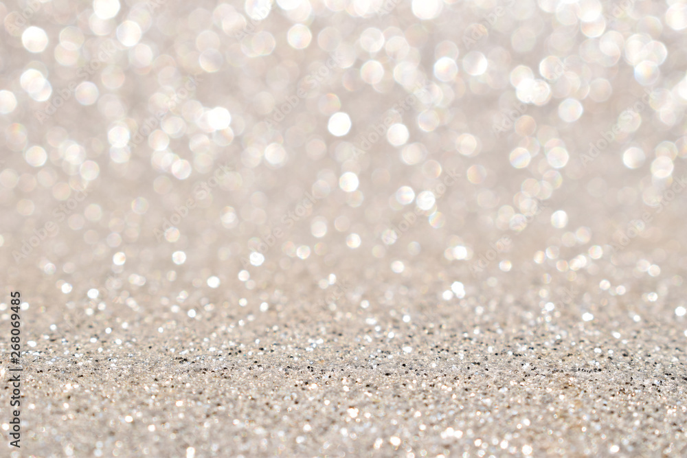 Fototapeta premium shining of silver glitter abstract background