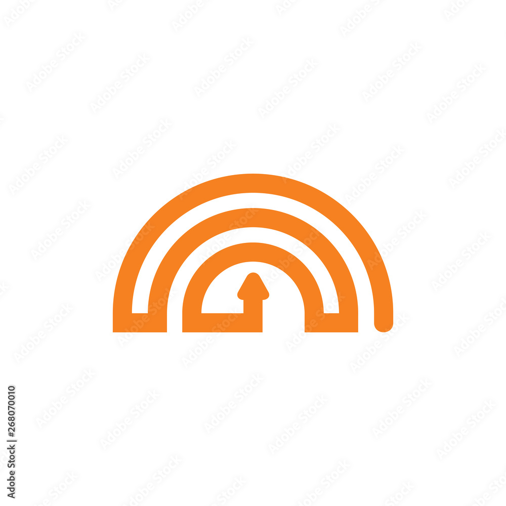 abstract curves geometric line arrow up simple logo vector abstract curves geometric line arrow up simple logo vector