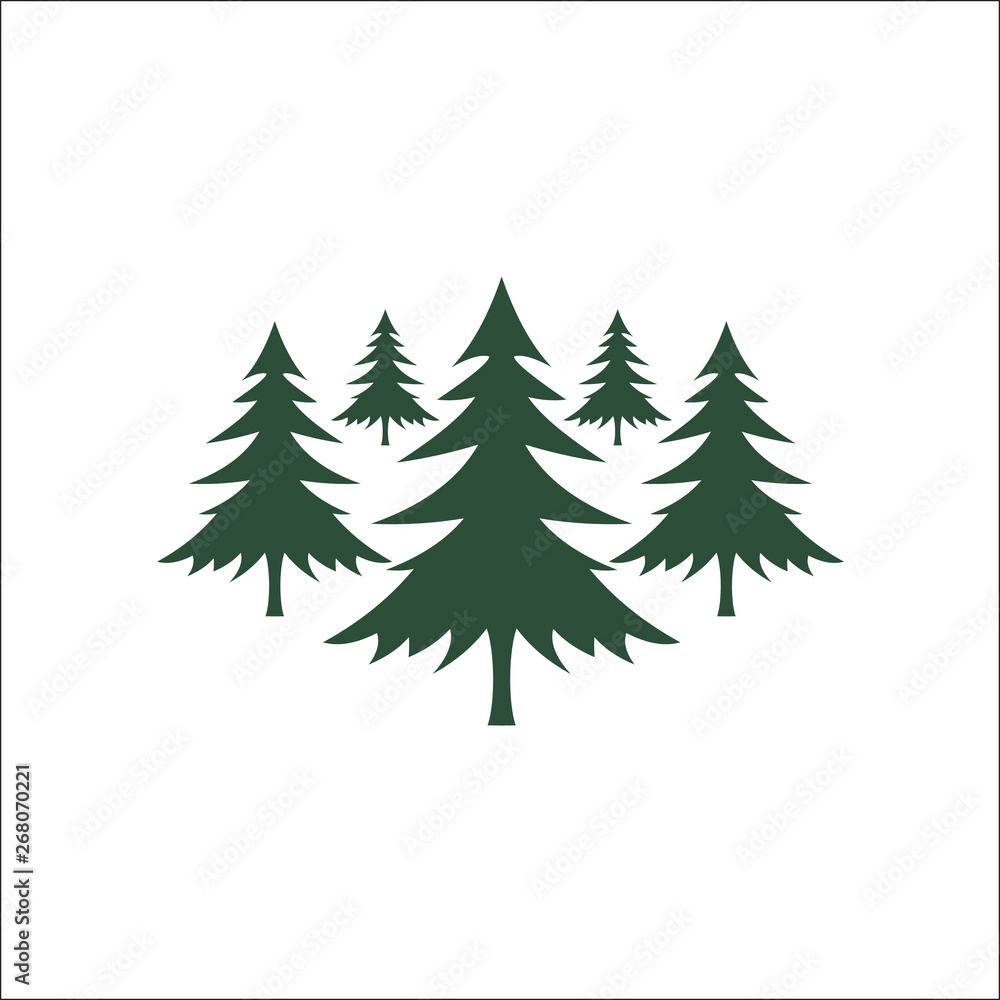 pine-tree icon illustration isolated vector sign symbol