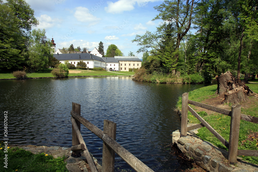 View on small, romantic place in Czech Republic, castle Velke Losiny. View on small, romantic place in Czech Republic, castle Velke Losiny.