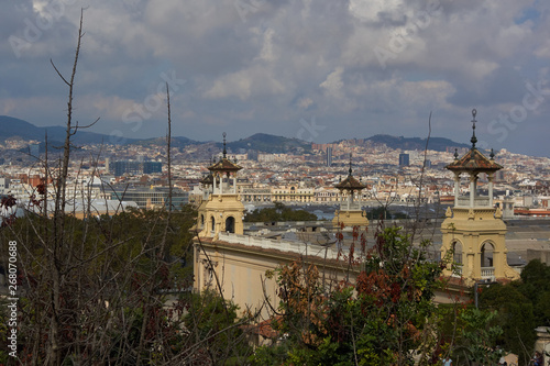 Panorama of Barcelona, the largest city of the autonomous community of Catalonia Spain
