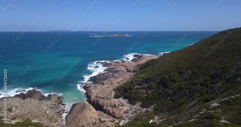 Beautiful blue sea meeting Australian coastline (aerial view) Beautiful blue sea meeting Australian coastline (aerial view)