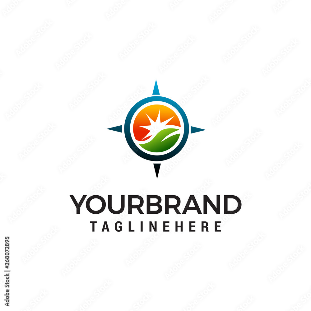 gps lanscape logo design concept template vector gps lanscape logo design concept template vector