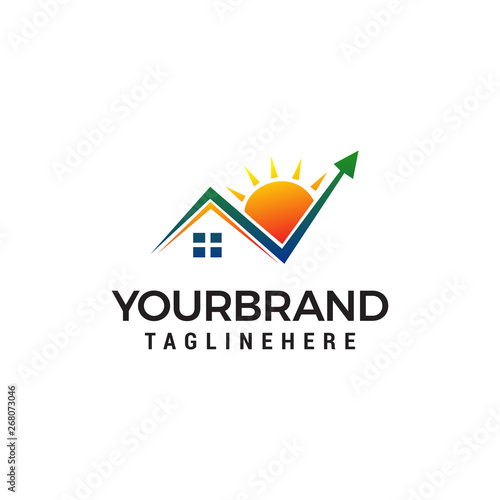 Check mark Home Logo design concept template vector