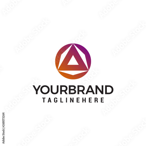 triangle circle logo design concept template vector Free Download triangle circle logo design concept template vector - GFXLoad