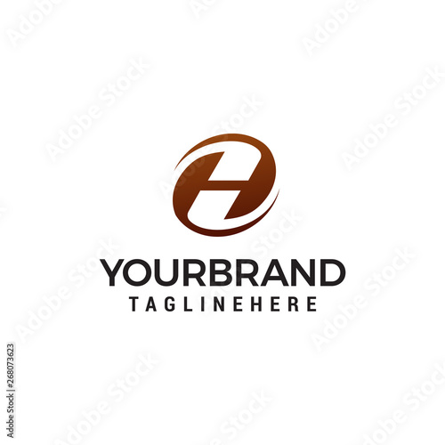 letter h logo design concept template vector