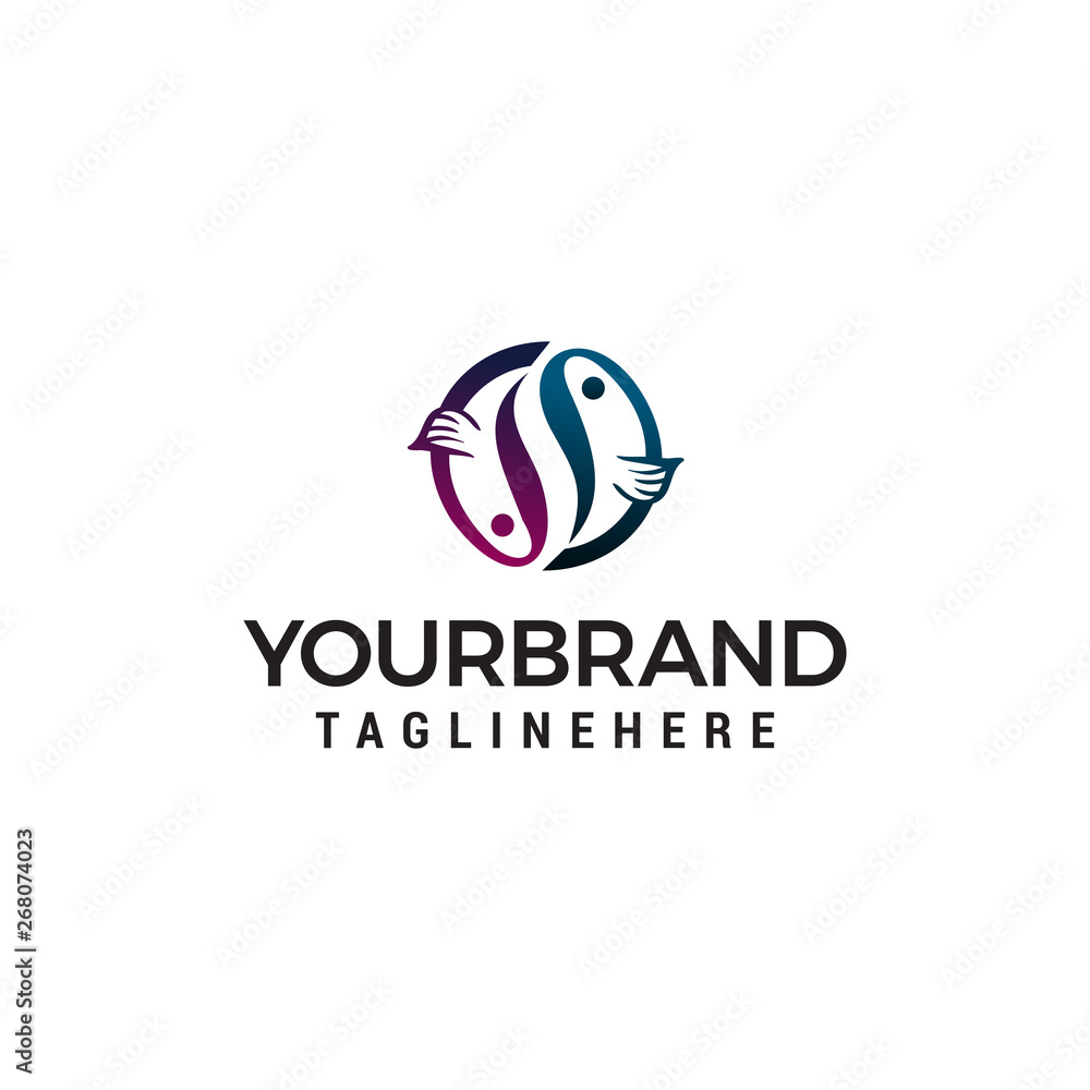 fish logo design concept template vector fish logo design concept template vector