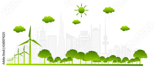 Ecology concept and Environmental ,Banner design elements for sustainable energy development, Vector illustration