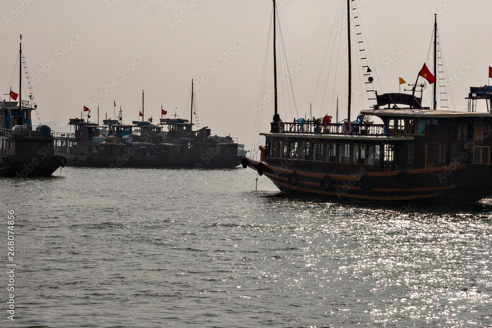 Naklejka premium Cruising on Halong bay in Vietnam