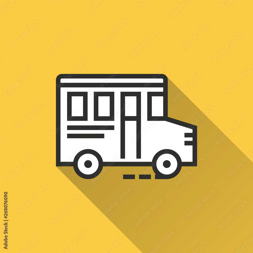 School bus - vector icon for graphic and web design. School bus - vector icon for graphic and web design.