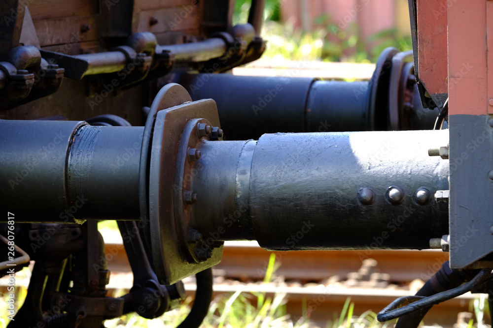 Puffer federn zwischen den Waggons Stösse ab Puffer federn zwischen den Waggons Stösse ab