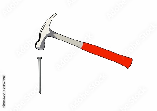 Nail and hammer