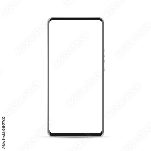 New smartphone seven pro mockup vecter isolated on white background