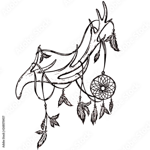 Dreamcatcher and antlers