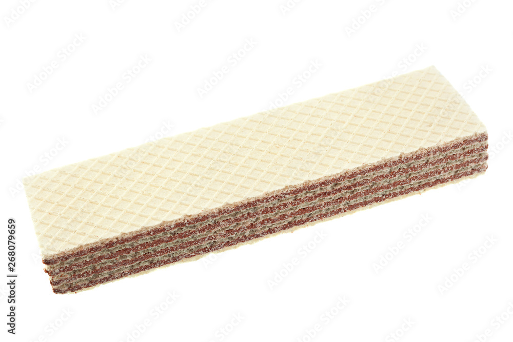 Wafers stick closeup on white Wafers stick closeup on white