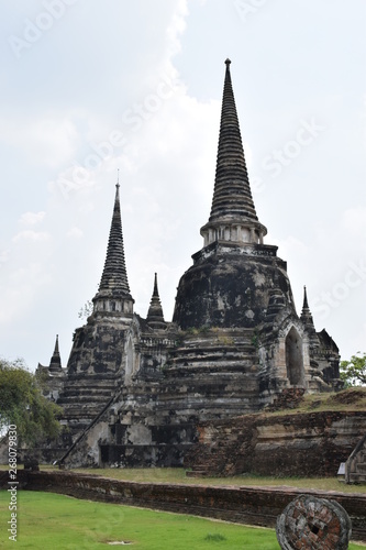 Ayuttahaya kompleks   wi  ntynny Tajlandia  Wat Mahathat  Wat Phra Si Sanphet