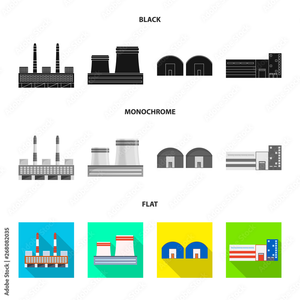 Obraz premium Isolated object of production and structure logo. Set of production and technology vector icon for stock.