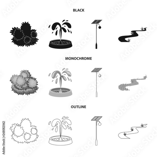 Isolated object of urban and street symbol. Collection of urban and relaxation stock vector illustration.