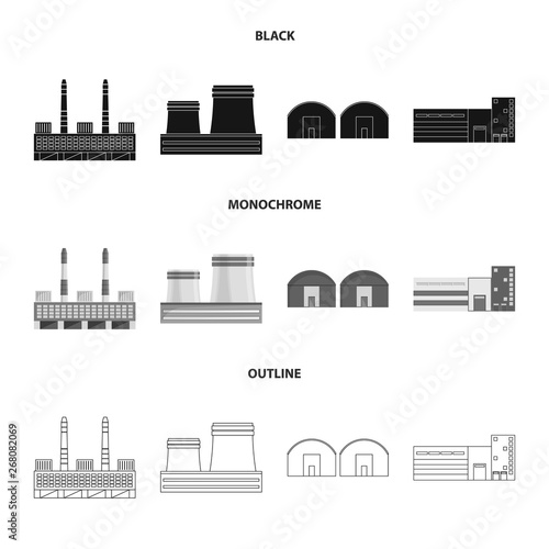 Isolated object of production and structure sign. Set of production and technology stock symbol for web.