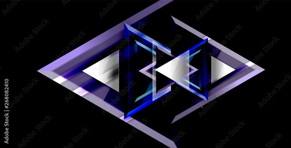 Glossy shiny triangles background Glossy shiny triangles background