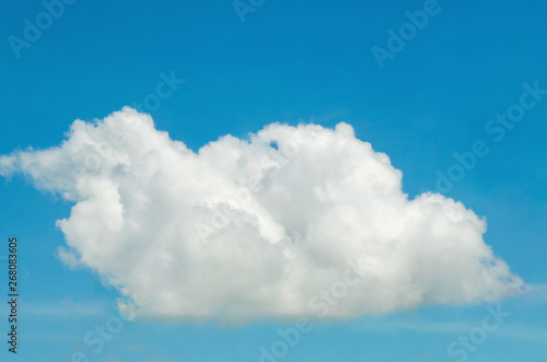 Blue sky and white clouds with blurred pattern background