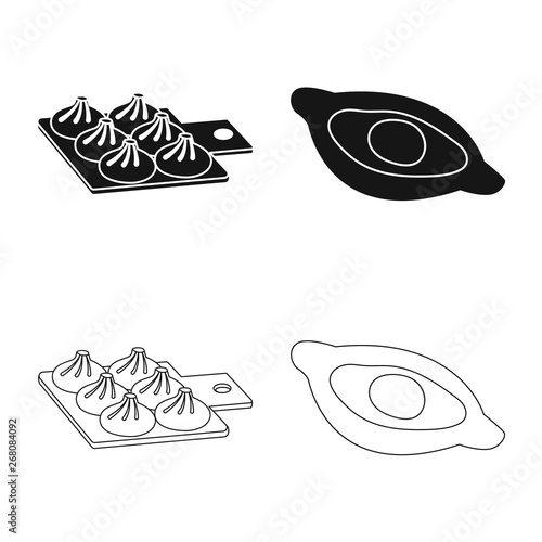 Isolated object of culture and sightseeing sign. Set of culture and originality vector icon for stock.