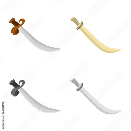 Vector design of game and armor icon. Set of game and blade stock vector illustration.