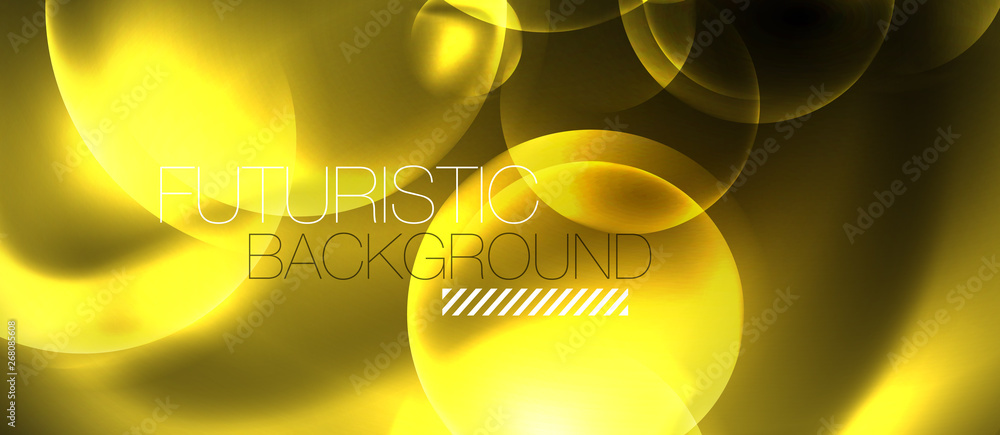Shiny neon circles abstract background Shiny neon circles abstract background