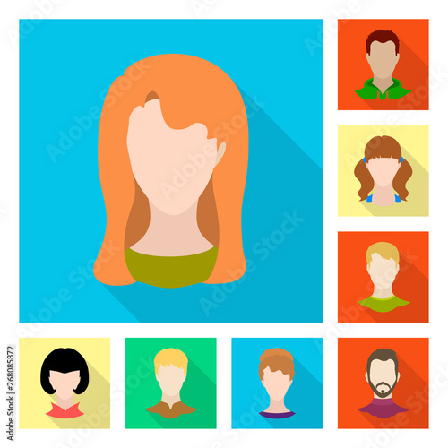 Vector design of avatar and dummy symbol. Collection of avatar and figure vector icon for stock.
