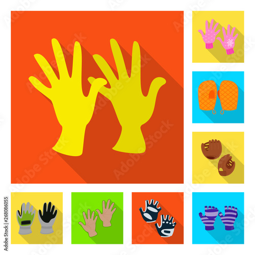 Vector design of own and textile sign. Collection of own and safety vector icon for stock. © pandavector