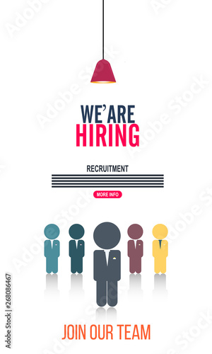 We're hiring and join our team concept with business people