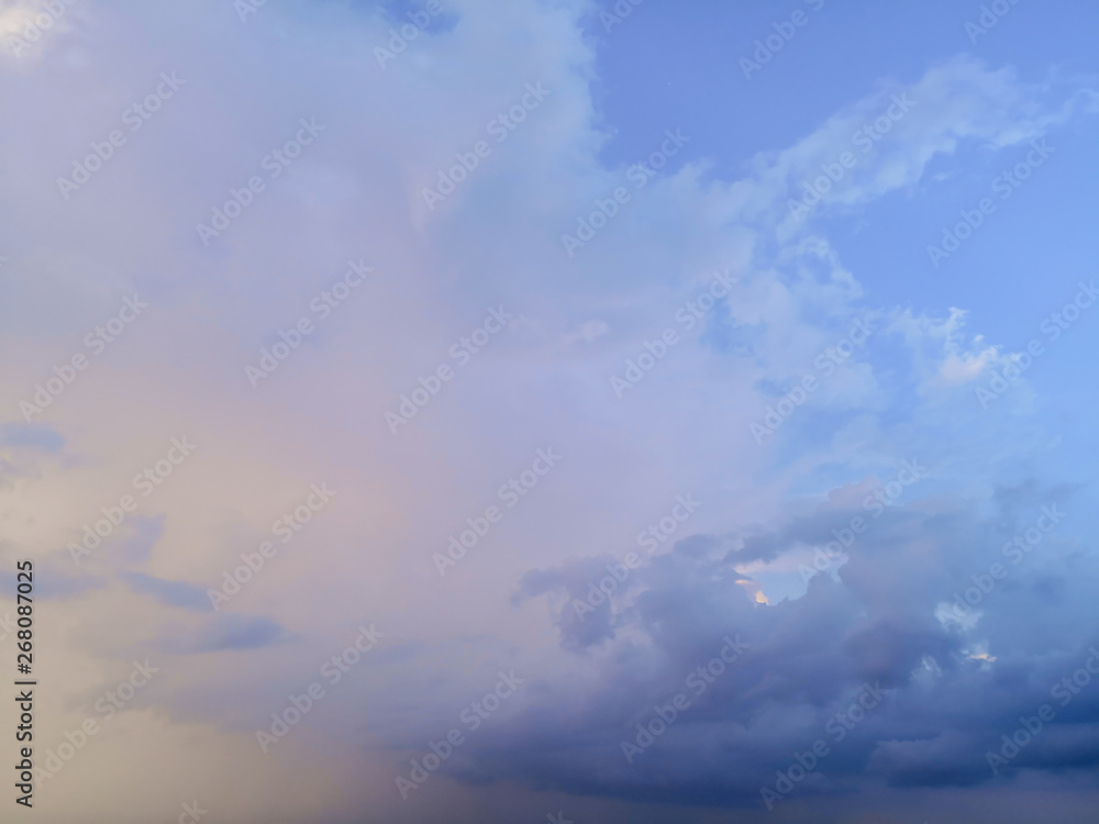 Blue sky with white clouds blackground