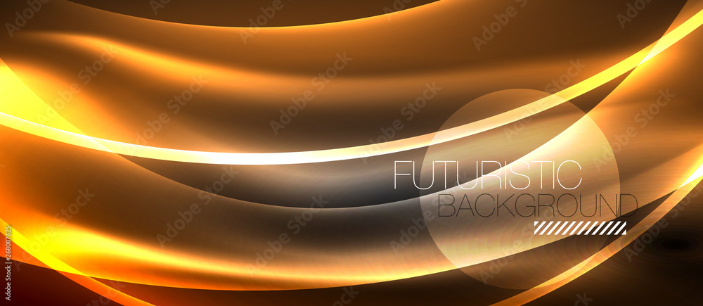 Fototapeta premium Neon light waves