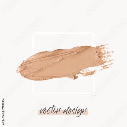 Makeup smudge textured isolated on white background - Vector