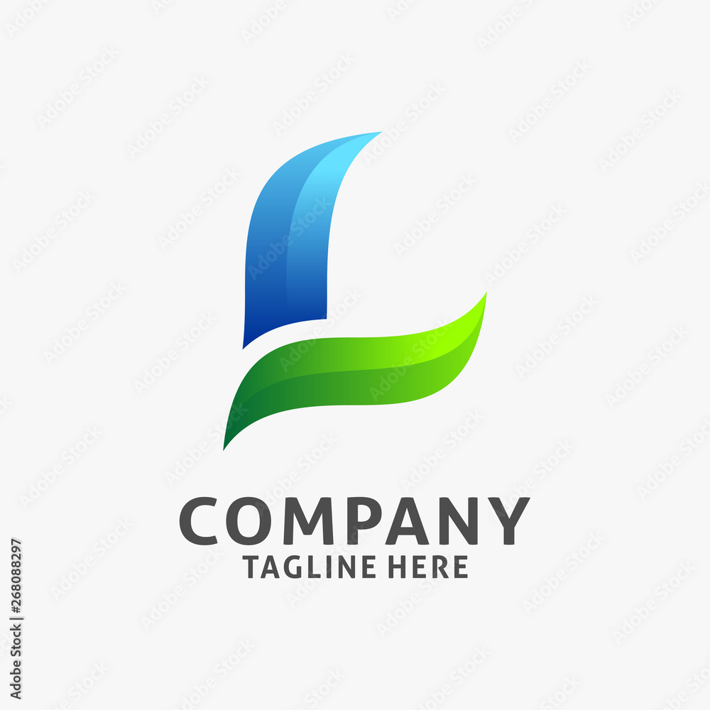 Letter L flow logo design Letter L flow logo design