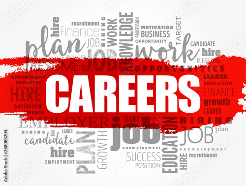 CAREERS word cloud collage, business concept background