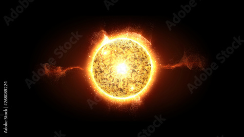 Futuristic graphic user interface head up display screen with digital holographic Nuclear Fusion energy simulator display for digital background