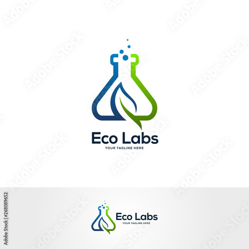 natural lab logo designs concept, science and medicine creative symbol, eco lab logo template