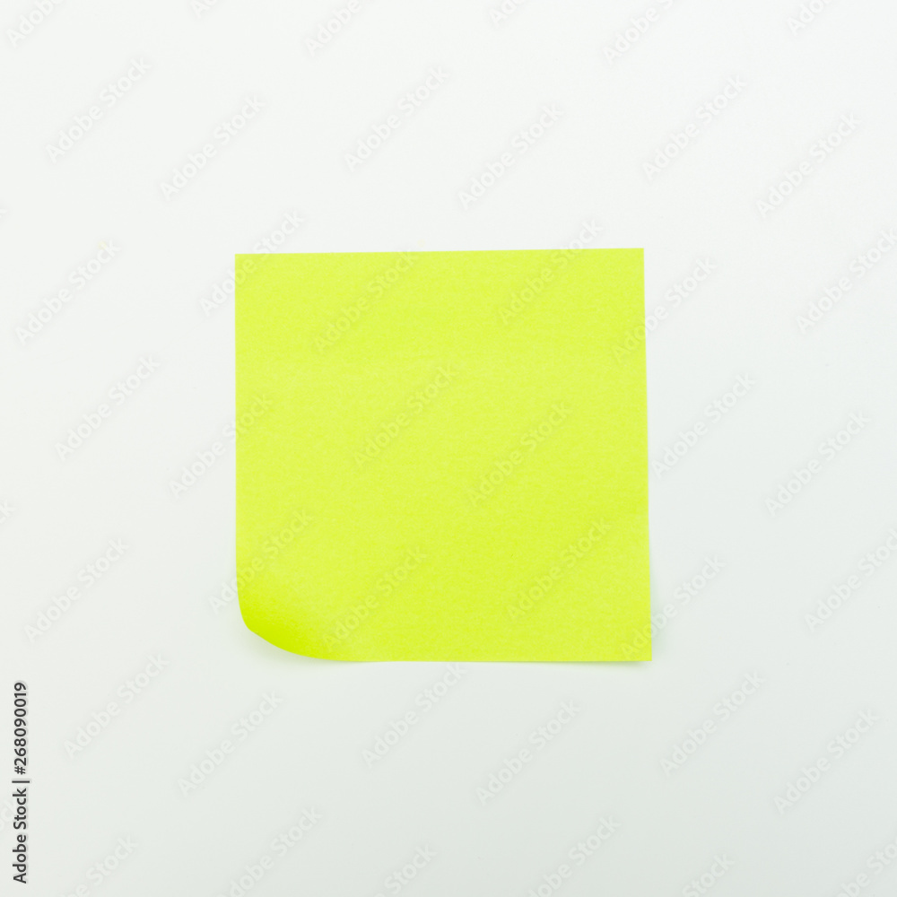colour paper stick note on a white background colour paper stick note on a white background