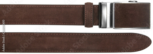 Canvas-taulu ends of men belt with automatic buckle isolated on white background