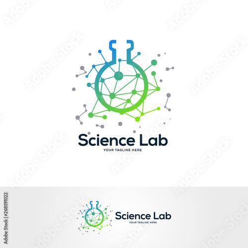 lab logo designs concept, science and medicine creative symbol, tech logo template