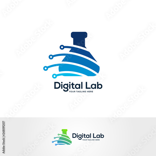 lab logo designs concept, science and medicine creative symbol, tech logo template