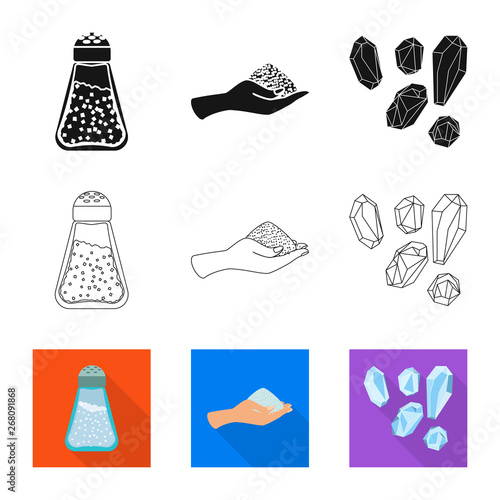 Vector design of cooking and sea logo. Set of cooking and baking   stock symbol for web.